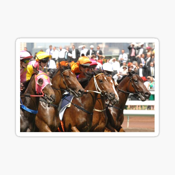 Horse racing action 8 Sticker