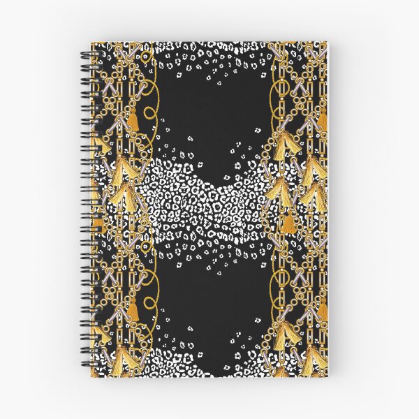 Item preview, Black and white leopard texture with gold accessories designed and sold by KalavartStudio.