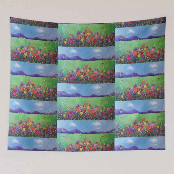 Item preview, Tulip Fever, Tulip Art, Spring Art, Spring Landscape designed and sold by GlitteringFox.