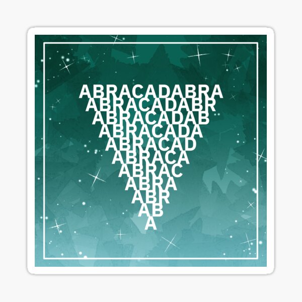 ABRACADABRA Magisches Dreieck Grün Sticker