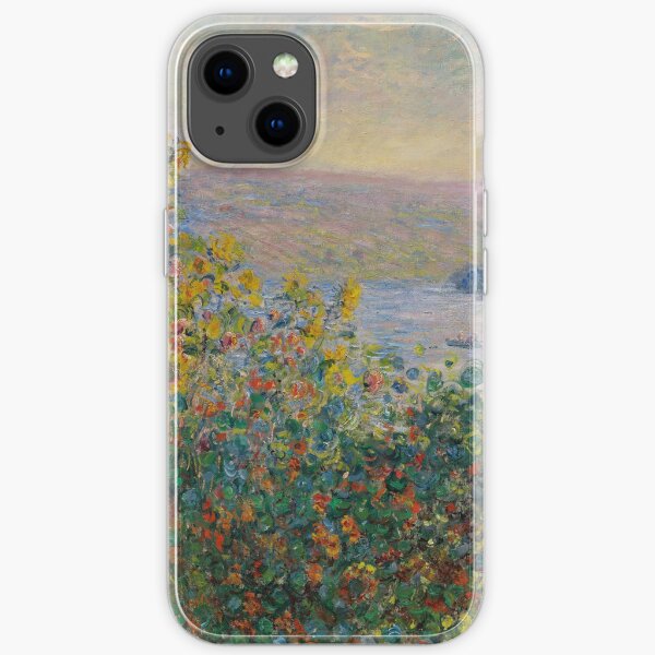 Claude Monet - Flower Beds At Vetheuil 1881 iPhone Soft Case