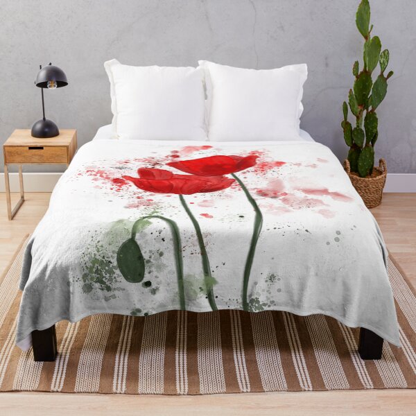 Item preview, Red Watercolor Poppies  designed and sold by LaurenHWyatt.