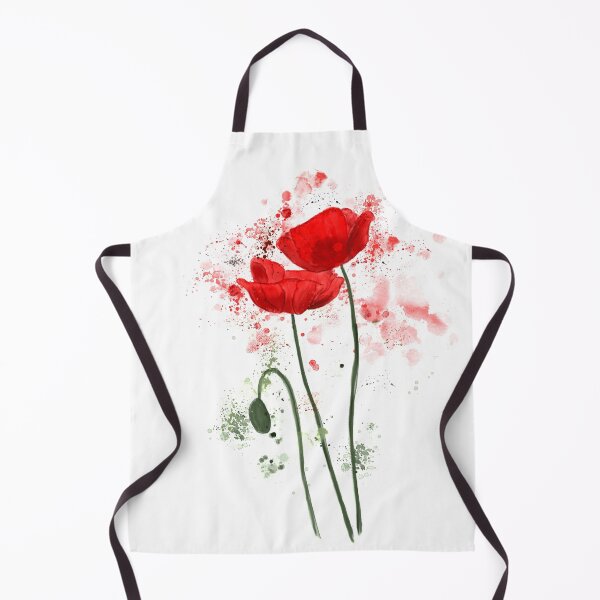 Item preview, Red Watercolor Poppies  designed and sold by LaurenHWyatt.