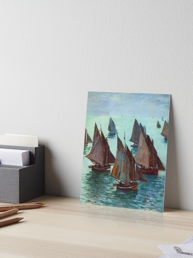 Sail Boats, Sea, store 8x10 Canvas Board, Acrylic, The Race is On, Original Art.