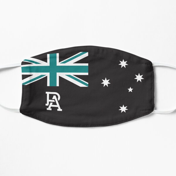 Port Adelaide colours flag face mask Flat Mask