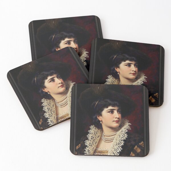 Item preview, Damenportrait Im Historischen Gewand by Anton Ebert Fine Art Old Masters Reproduction designed and sold by Xzendor7 Digital Art Creations.