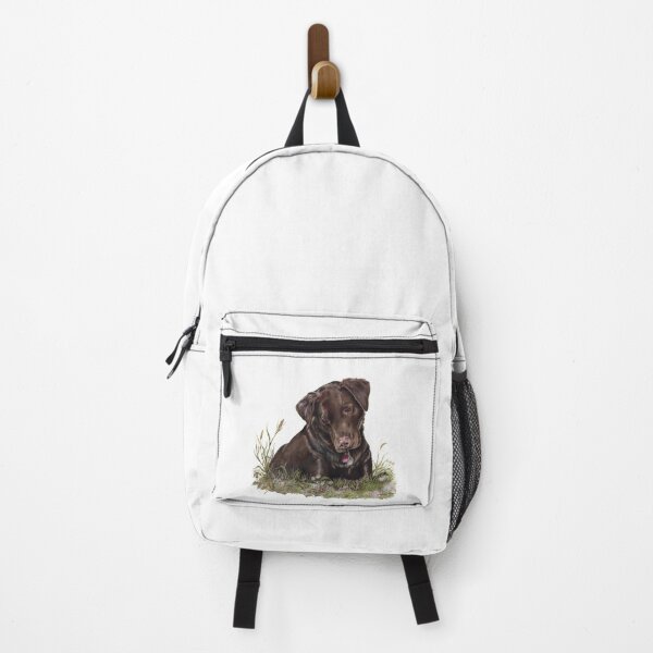 Artikelvorschau, 'Kakao in Klee' Ein Schokoladenlabrador, der einen Schmetterling beobachtet. entworfen und verkauft von oneillanimalart.