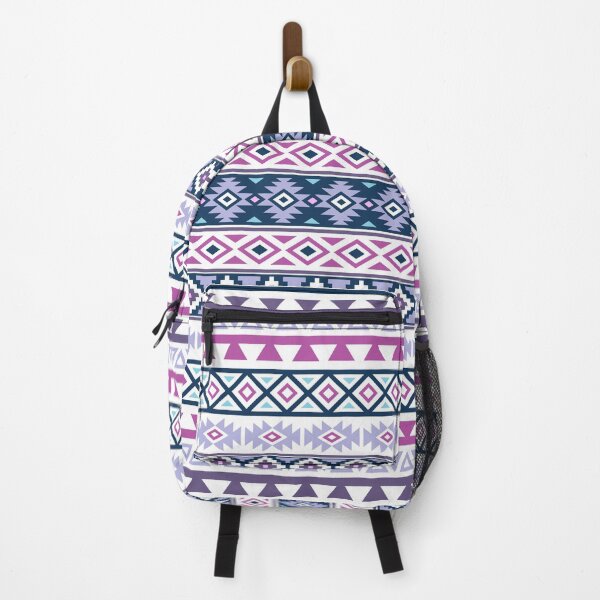 Item preview, Aztec Stylized Ptn Blues Pinks Purples White designed and sold by NataliePaskell.