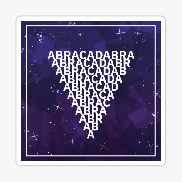 ABRACADABRA Magisches Dreieck Blau Sticker
