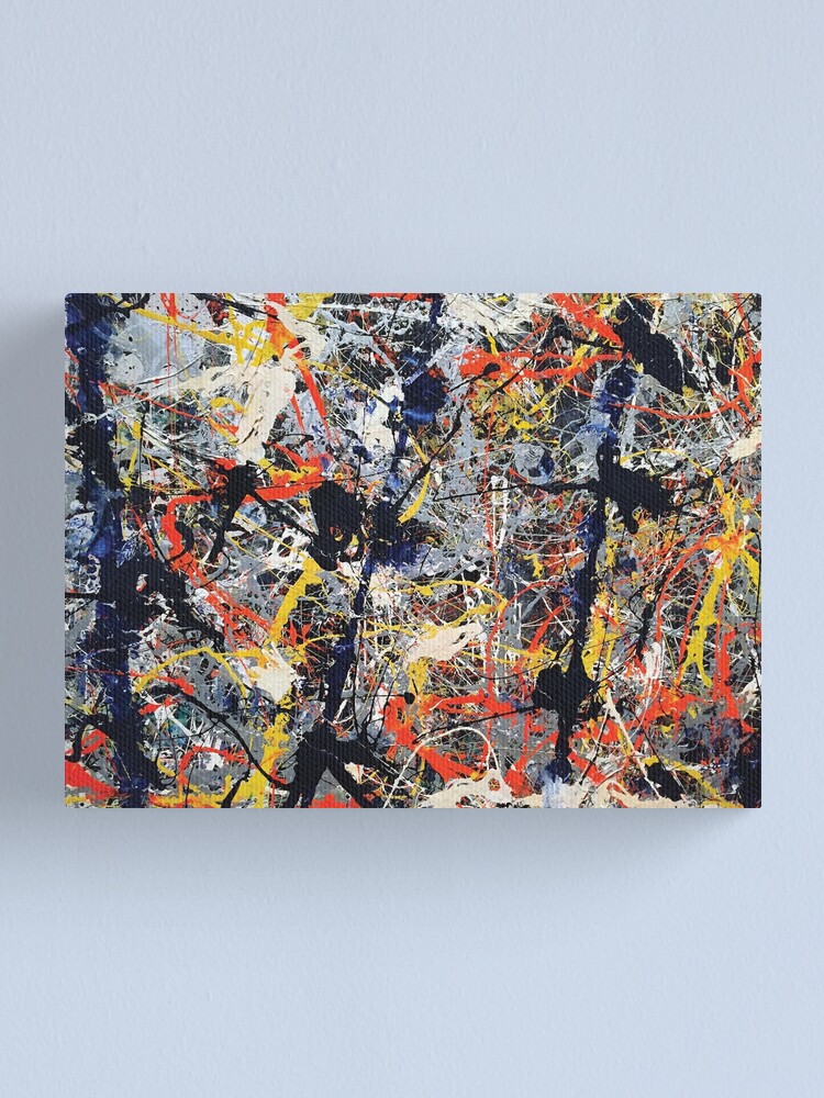 jackson pollock blue poles print