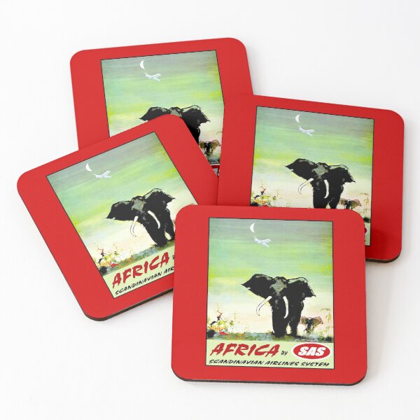 Item preview, SCANDINAVIAN AIRLINES :Vintage Africa Travel Print  designed and sold by posterbobs.