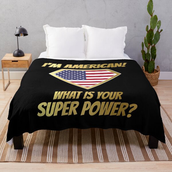 Item preview, I'm AMERICAN what's your superpower? Golden designed and sold by cofera.