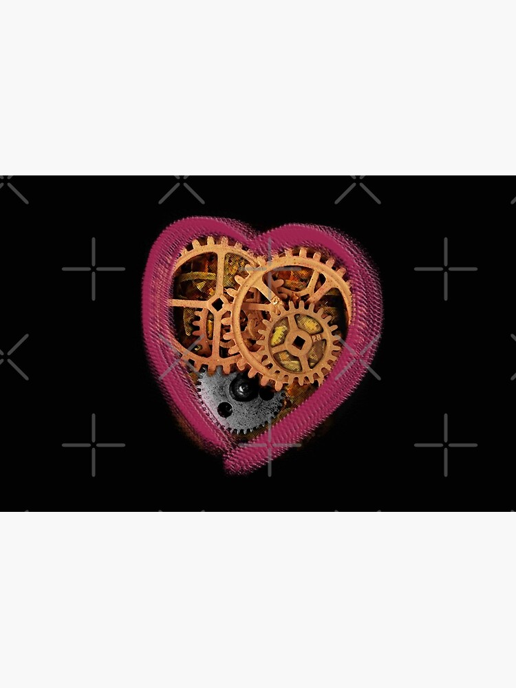 Cog and heart by jennyjeffries