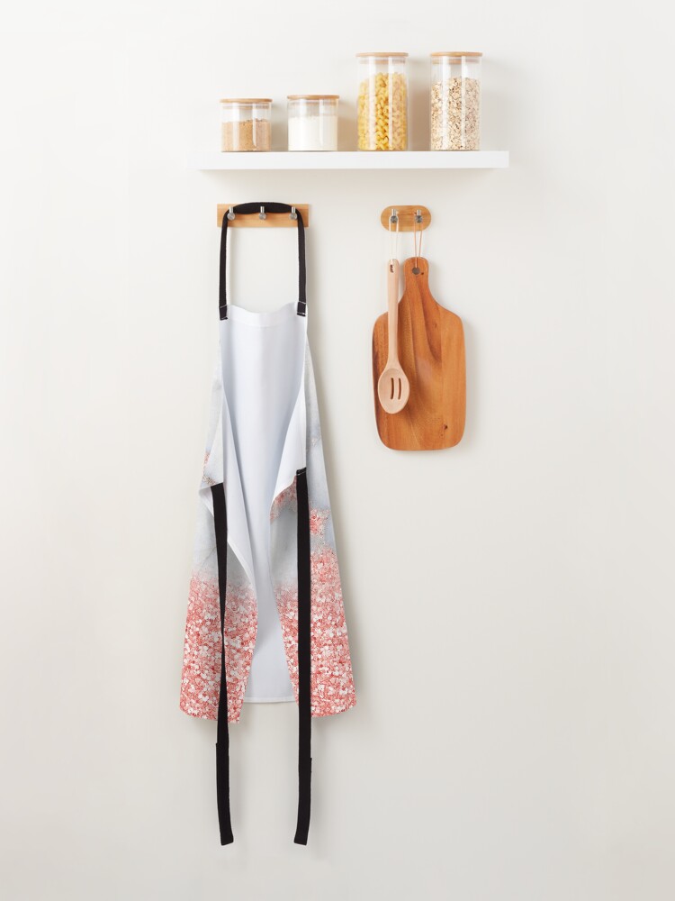 Alternate view of Rosegold Glitter Pink Sparkle Faux Marble Apron