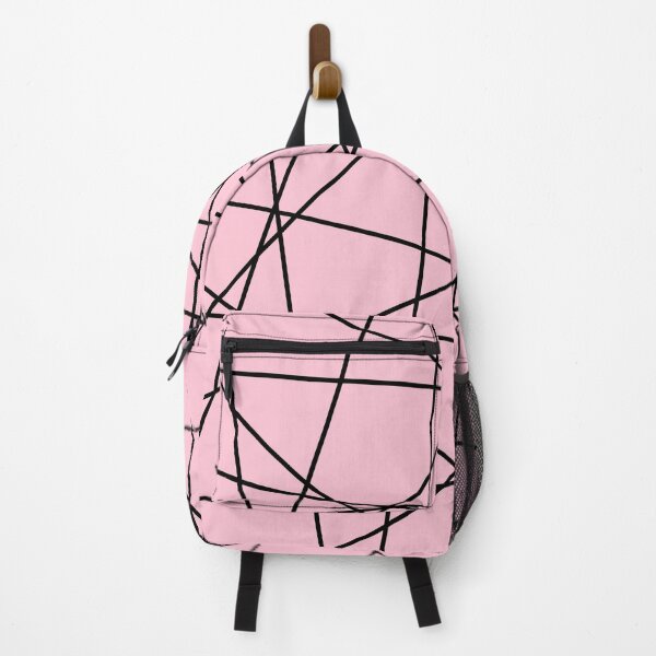Item preview, Geometric Lines (black/blush pink) designed and sold by Design Minds Boutique.