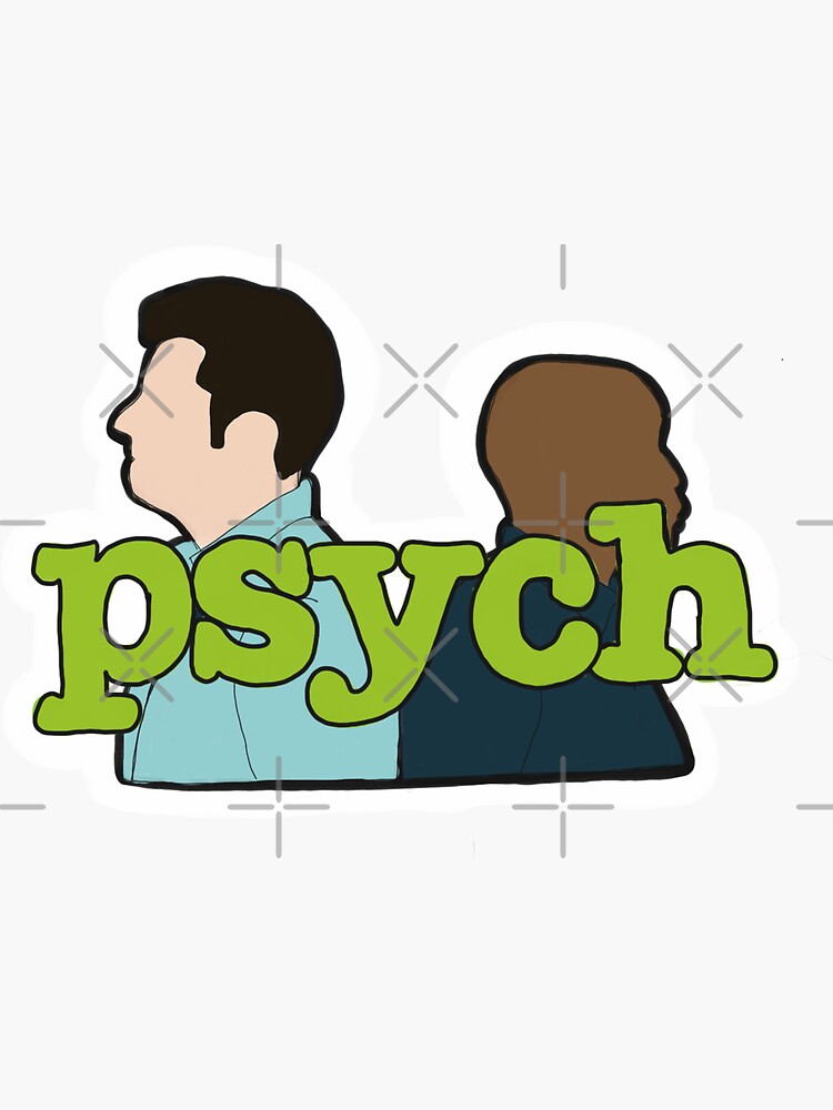 "Psych Shawn and Gus fan art" Sticker for Sale by emtart Redbubble