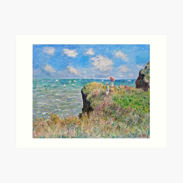 Claude Monet - Cliff Walk bei Pourville (1882) Kunstdruck