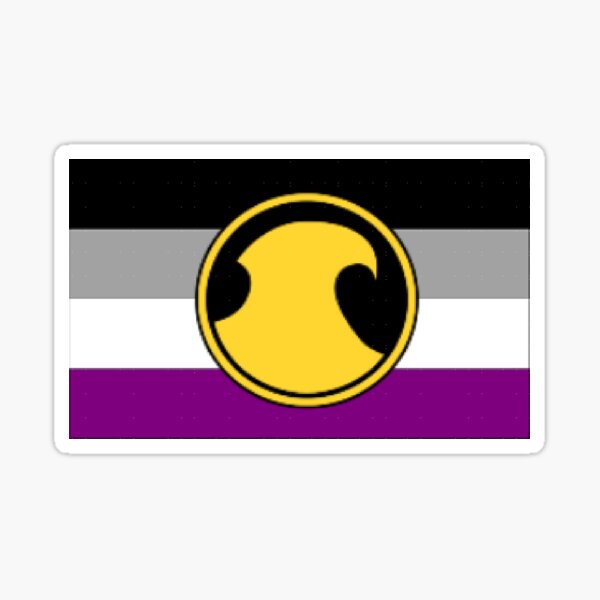 Item preview, Asexual Flag Red Robin Symbol designed and sold by Destinyespo.