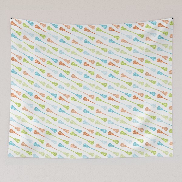 Item preview, Bright Tropical Colors Diagonal Lacrosse Sticks Pattern designed and sold by Susan Says.