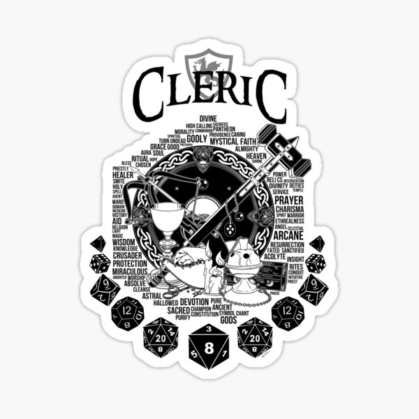 RPG Class Series: Cleric - Black Version Sticker