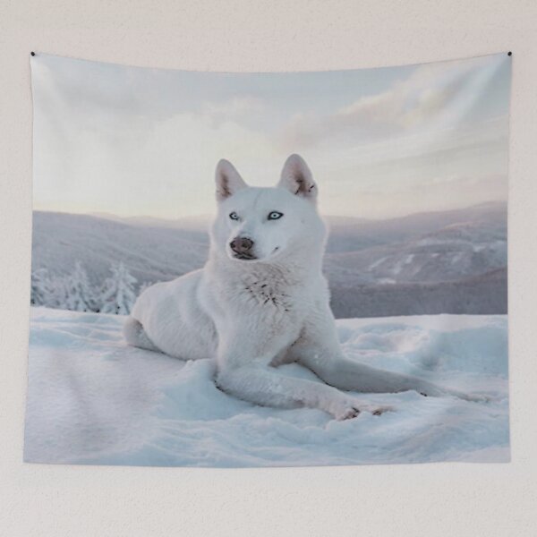 Item preview, Inquisitive White Canis designed and sold by LydiasPlace.