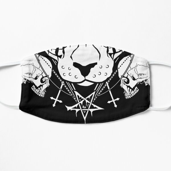 Very satanic black metal sphynx cat Flat Mask