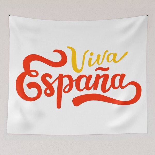 Item preview, Viva Spain hand drawn lettering inscription of national red, yellow flag colors. Patriotic powerful phrase in Spanish. designed and sold by AidanShea.