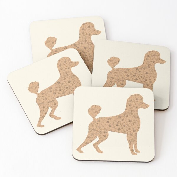 Item preview, Apricot poodle floral pattern designed and sold by ThePoodleandCo.
