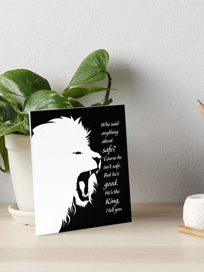  Be Strong and Courageous Wall Art for Boys - Aslan inspired art  - Narnia : Handmade Products