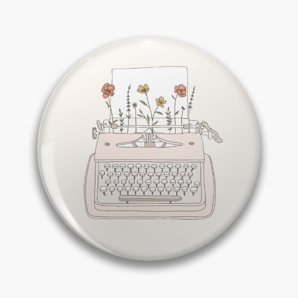 Item preview, Typewriter with flowers designed and sold by luscorner.