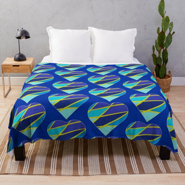 Vista previa del artículo con la obra «corazón azul fondo azul», diseñado y vendido por miaterinka.