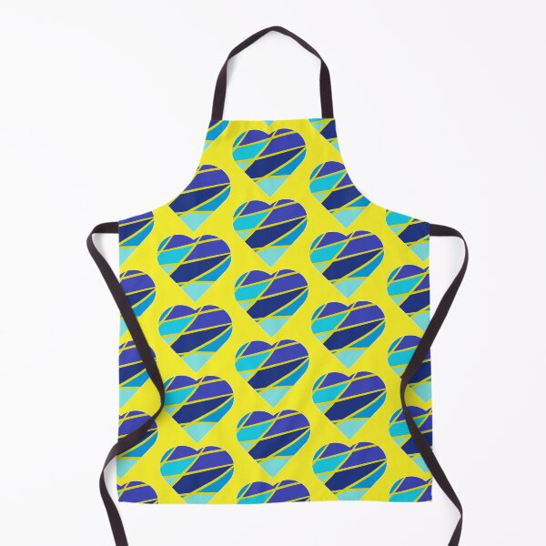 Aperçu de l'œuvre coeur bleu fond jaune créée et vendue par miaterinka.