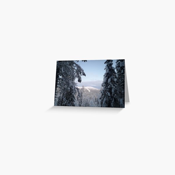 Snowy mountain Greeting Card