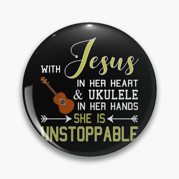 Item preview, WITH JESUS IN HER HEART & UKULELE HANDS SHE IS Unstoppable design designed and sold by nikkidawn74.