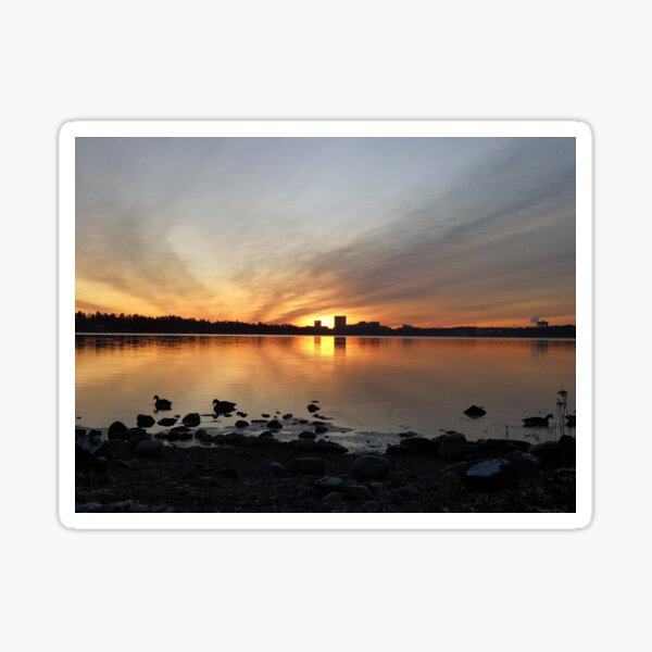 Sunset silhouette Sticker