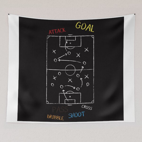 Item preview, Black Football Pitch designed and sold by 12soccerstore.