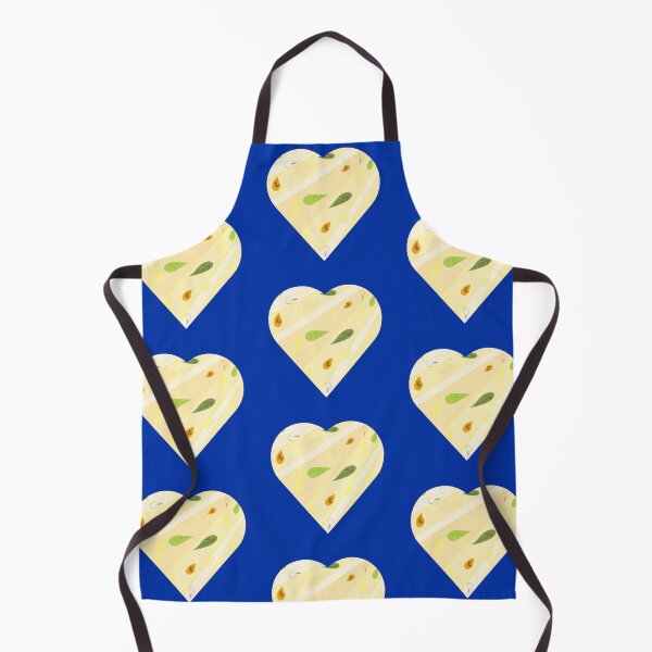 Aperçu de l'œuvre coeur jaune feuilles fond bleu créée et vendue par miaterinka.