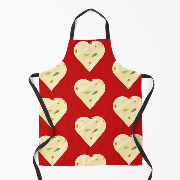 Aperçu de l'œuvre coeur jaune feuilles fond rouge créée et vendue par miaterinka.