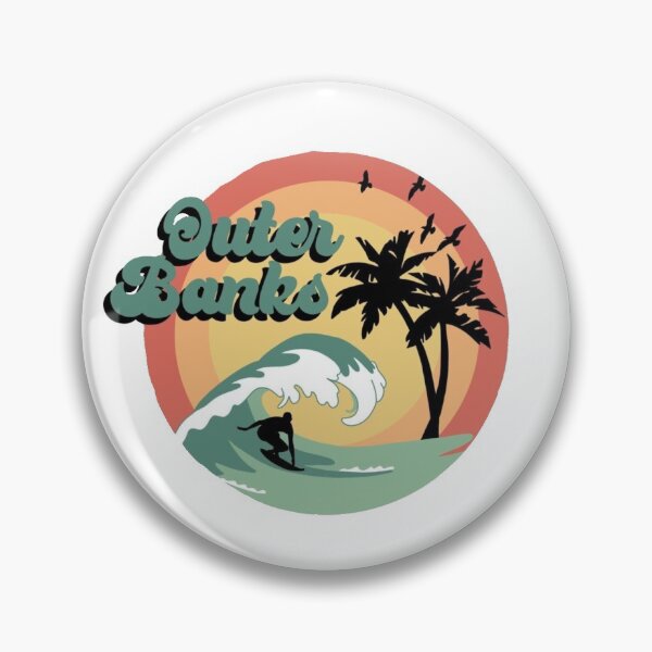 Item preview, Outer banks retro sticker designed and sold by -vibes-kh.