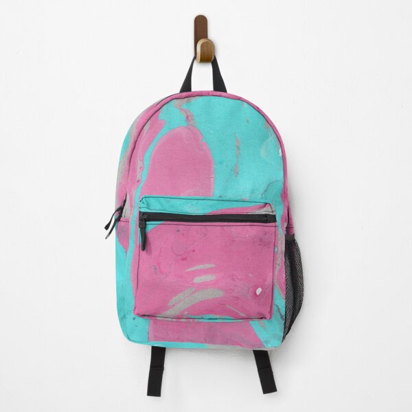 Item preview, AQUA AND BRIGHT PINK MARBLING PAINT DESIGN designed and sold by ozcushionstoo.