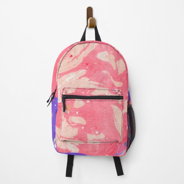 Item preview, TOMATO RED AND PURPLE MARBLING PAINT DESIGN designed and sold by ozcushionstoo.