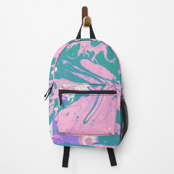 Item preview, TURQUOISE AND BLUSH PINK MARBLING PAINT DESIGN designed and sold by ozcushionstoo.