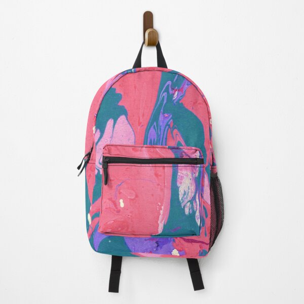 Item preview, TURQUOISE AND BUBBLEGUM PINK MARBLING PAINT DESIGN designed and sold by ozcushionstoo.
