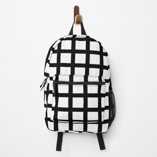 Item preview, THICK BLACK AND WHITE CHECKS IN A RECTANGLE - CREATED BY OZCUSHIONSTOO designed and sold by ozcushionstoo.