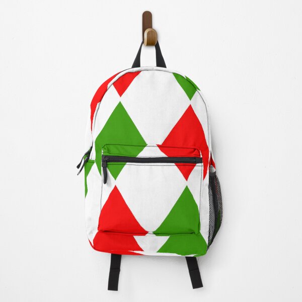 Item preview, CHRISTMAS HARLEQUIN SNOW DESIGN FOR CLOTHING AND HOME DECOR RED | GREEN | BLACK designed and sold by ozcushionstoo.