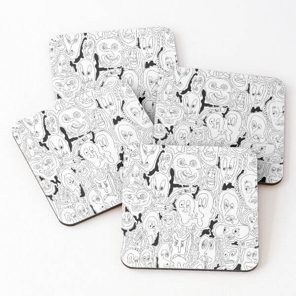 Item preview, One line Doodle faces designed and sold by CiaraMaherx.