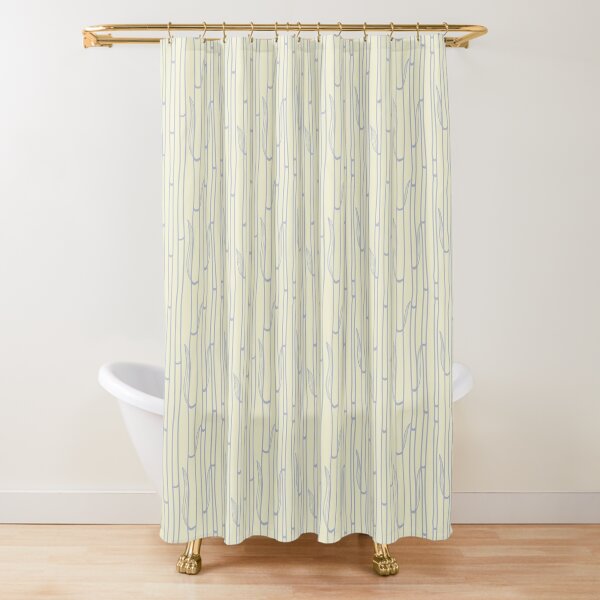 art nouveau bamboo vertical stripes pattern Shower Curtain