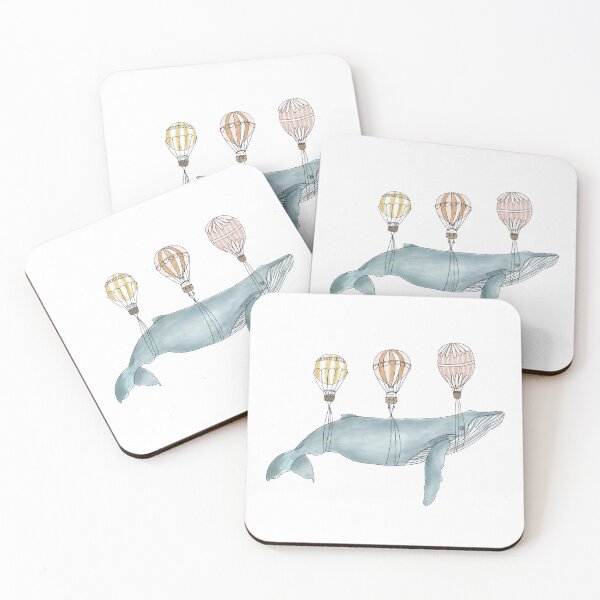 Item preview, Whale with hot air balloons designed and sold by luscorner.