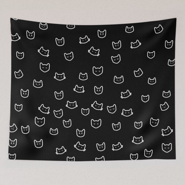 Item preview, Black Cat Pattern in Black  designed and sold by SusanaDesigns.