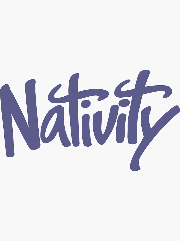 "Nativity logo, blue" Sticker for Sale by Tbell331 Redbubble